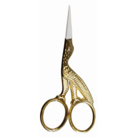 KLEIBER Ciseaux en forme de cigogne, longueur: 115 mm, dorés