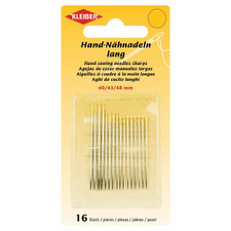 KLEIBER Set d'aiguilles à coudre à la main, 16 pièces, long