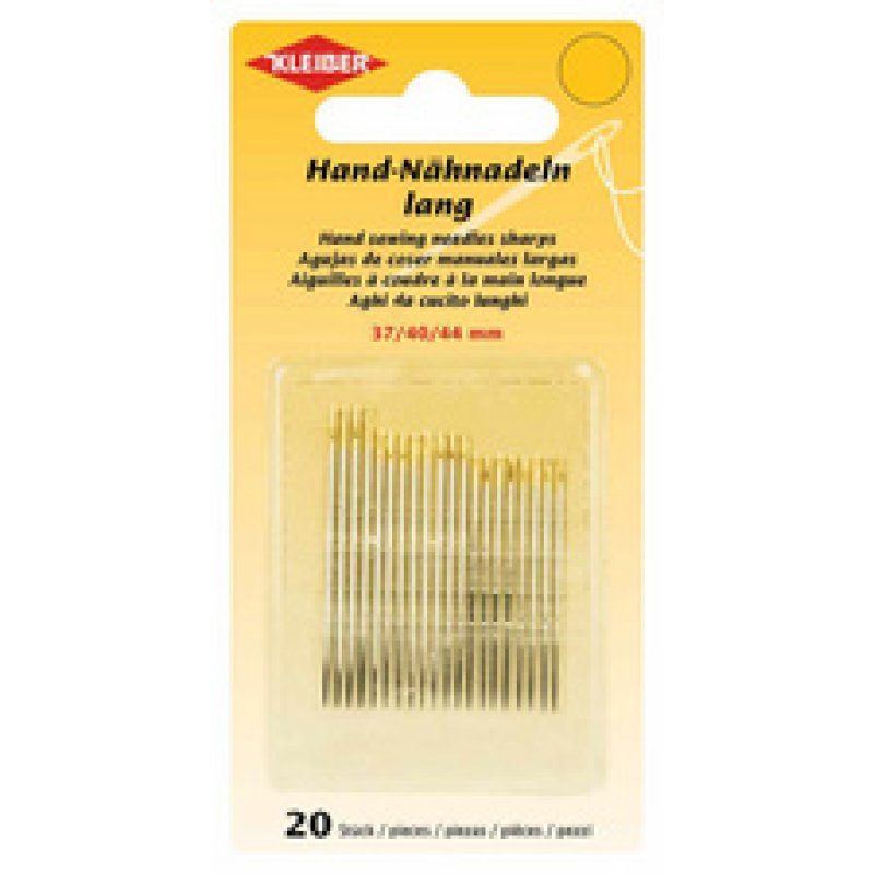 KLEIBER Set d'aiguilles à coudre à la main, 20 pièces, long