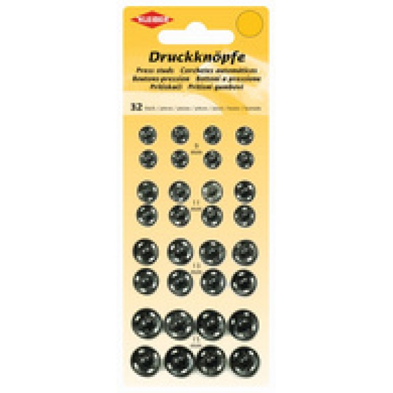 KLEIBER Bouton pression, différentes tailles, argent