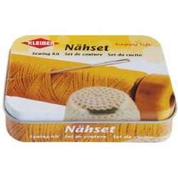 KLEIBER Nécessaire de couture, en boîte métal, jaune