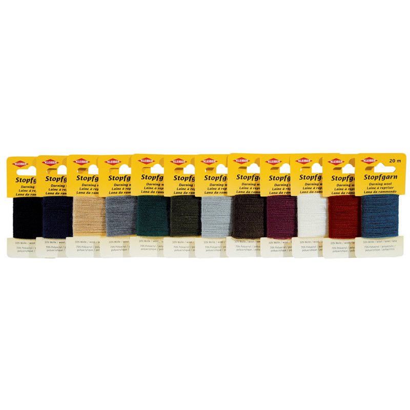 KLEIBER Fil à repriser, 20 m, gris foncé