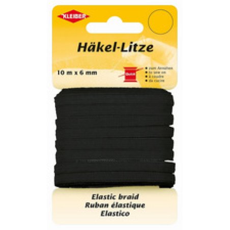 KLEIBER Ruban élastique, 6 mm x 10 m, noir