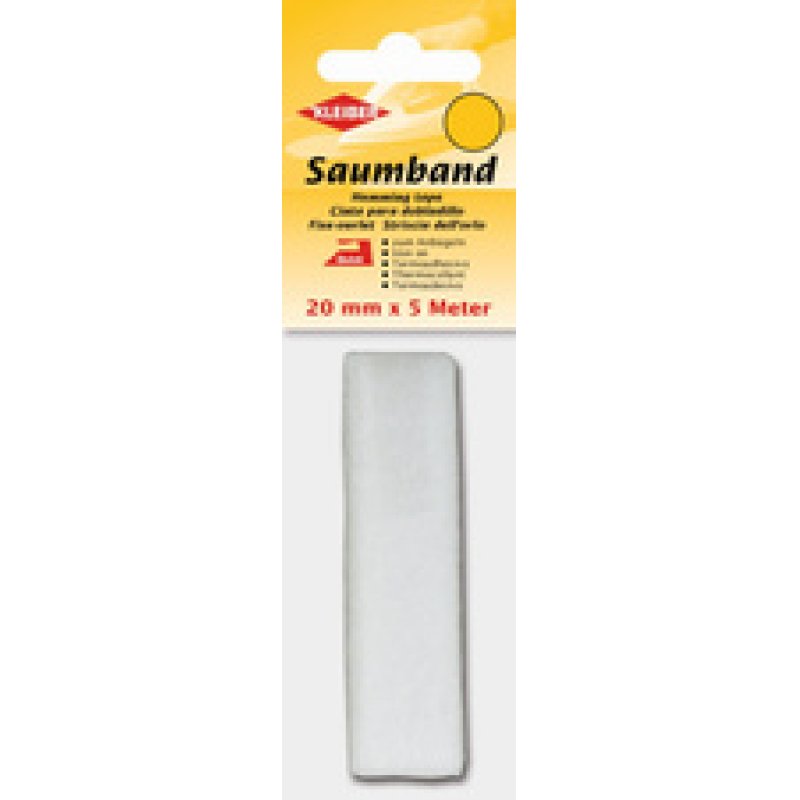 KLEIBER Ourlet thermocollant, 20 mm x 5 m, blanc