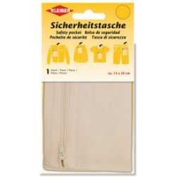 KLEIBER Poche de sécurité anti-vol, 140 x 200 mm, écru