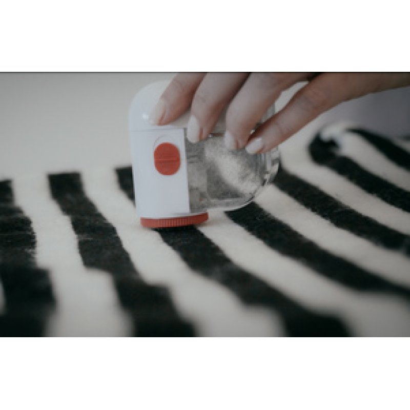 KLEIBER Rasoir anti-peluches, sans câble, blanc/rouge