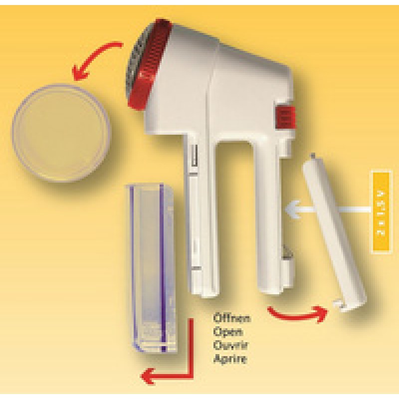 KLEIBER Rasoir anti-peluches, sans câble, blanc/rouge