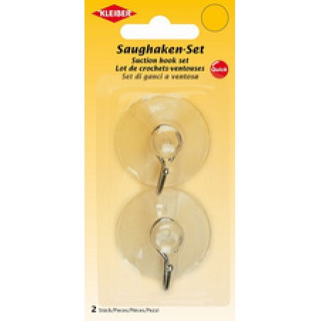 KLEIBER Crochet ventouse, set de 2, plastique, transparent