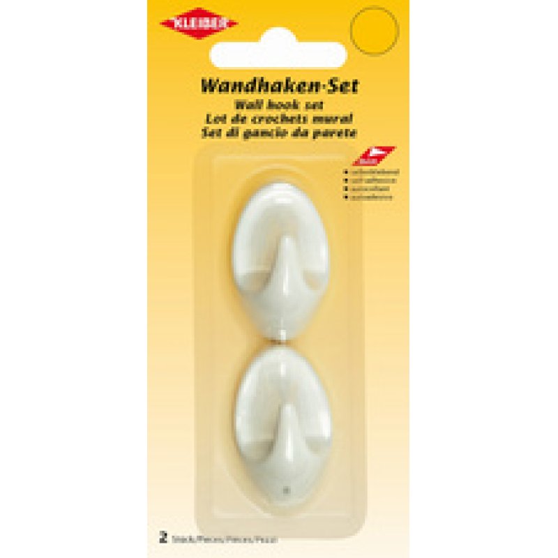 KLEIBER Crochet mural, plastique, petit, argent