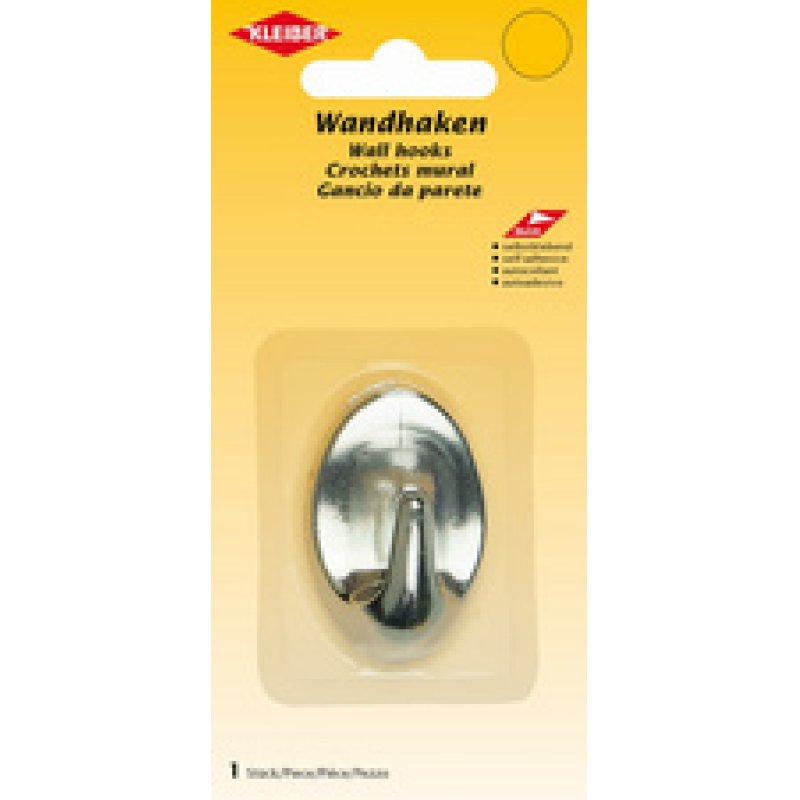 KLEIBER Crochet mural, plastique, petit, argent