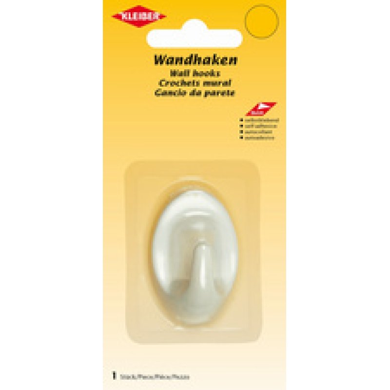 KLEIBER Crochet mural, plastique, petit, argent