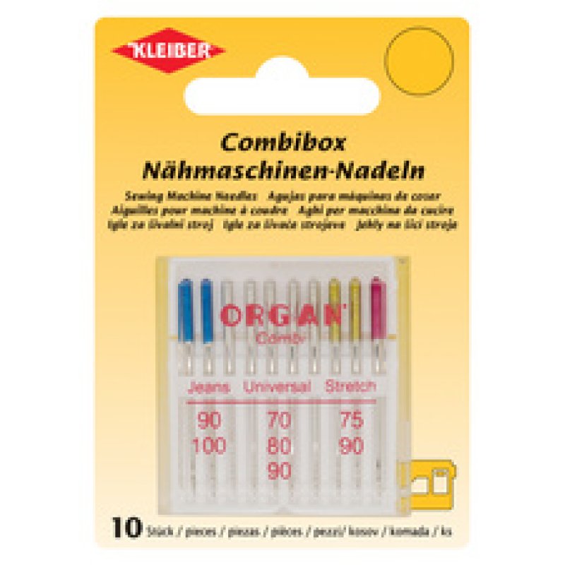KLEIBER Aiguilles pour machine à coudre,boîte combinée de 10