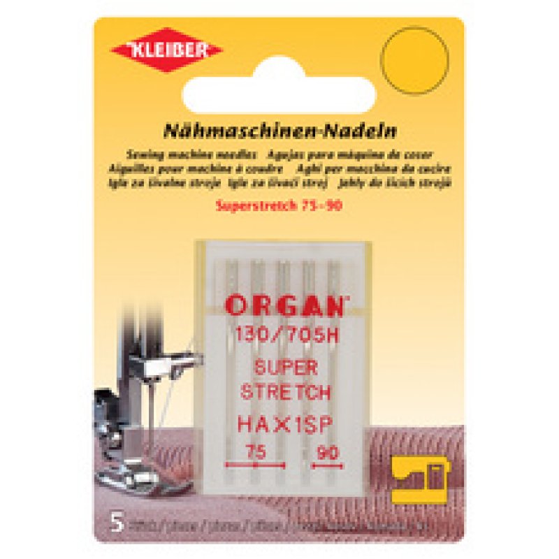 KLEIBER Set d'aiguilles pour machine à coudre "Superstretch"