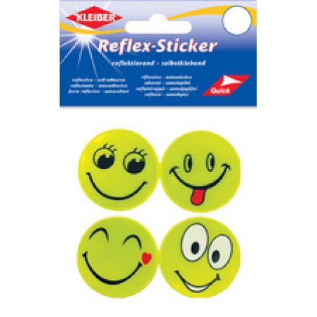 KLEIBER Sticker réfléchissant "Happy Face", jaune