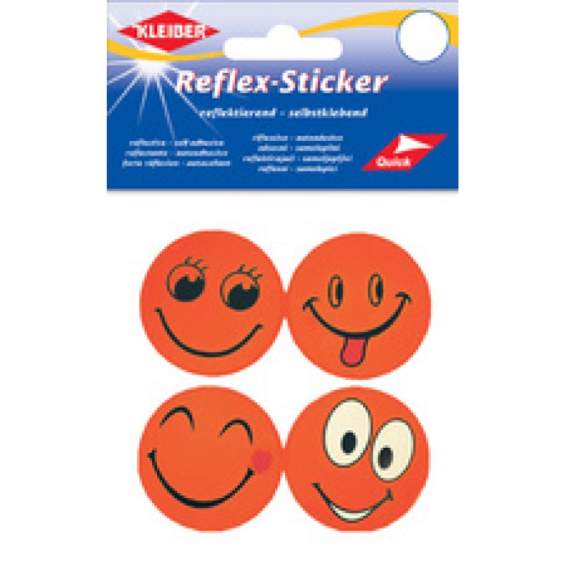 KLEIBER Sticker réfléchissant "Happy Face", jaune