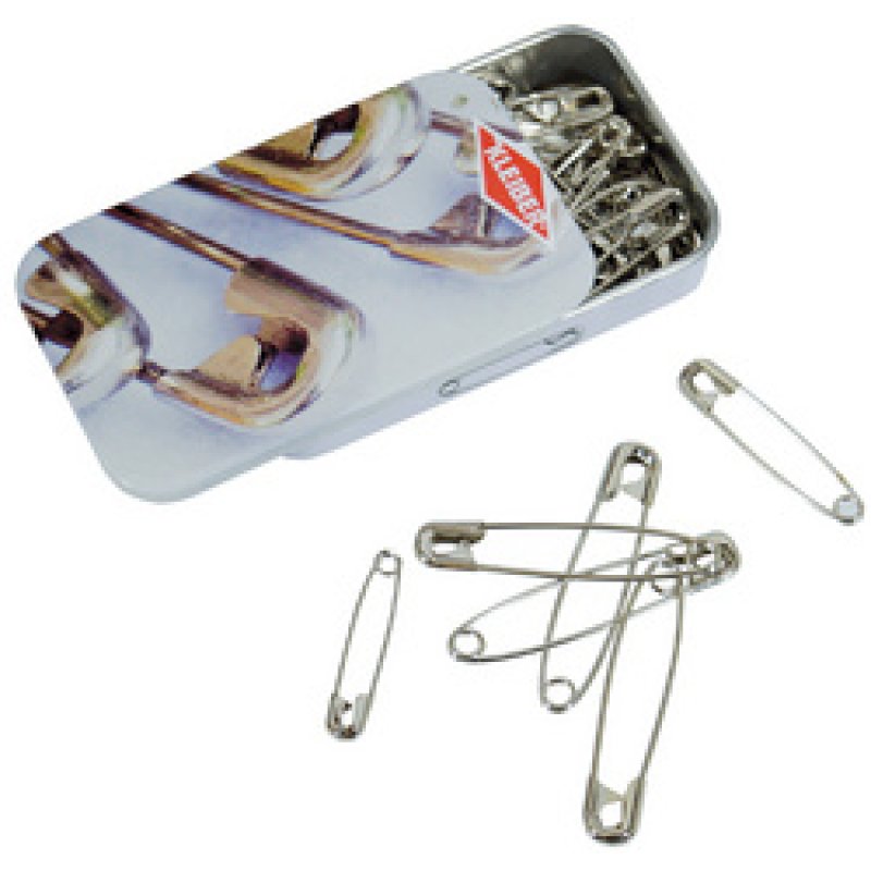 KLEIBER Epingles de sûreté, couleur: argent, boîte métal