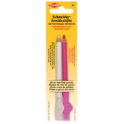 KLEIBER Crayon craie de tailleur, set de 2, blanc/bleu