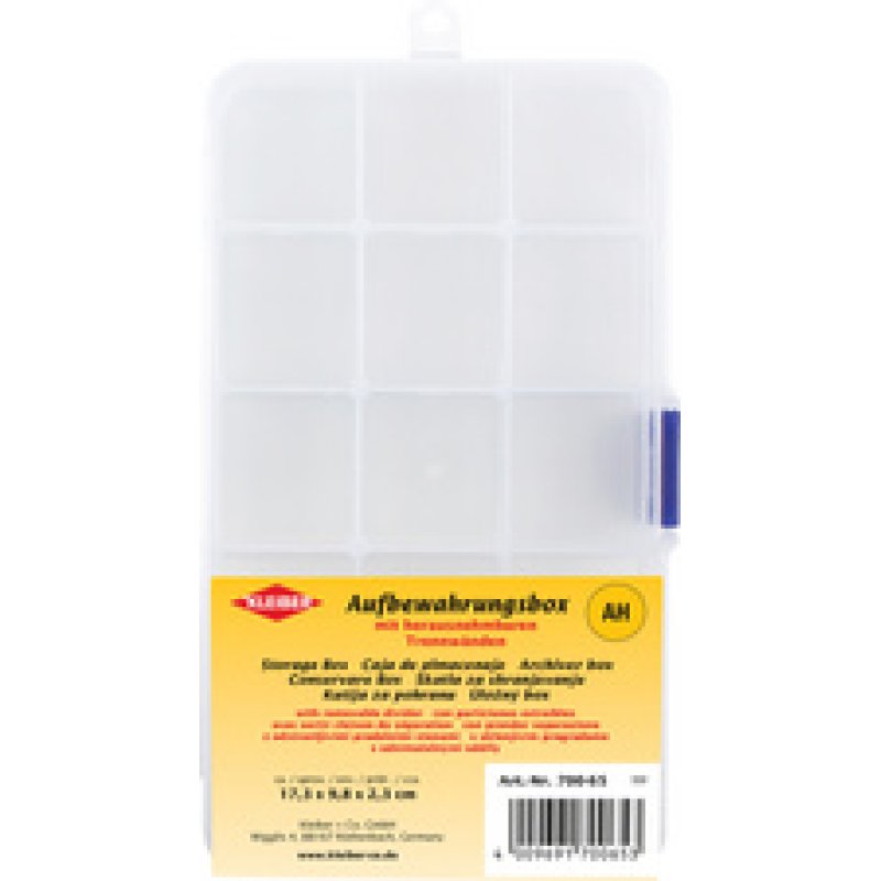 KLEIBER Boîte de rangement, 15 compartiments, transparent