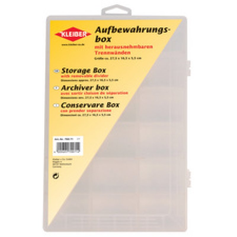 KLEIBER Boîte de rangement, 15 compartiments, transparent
