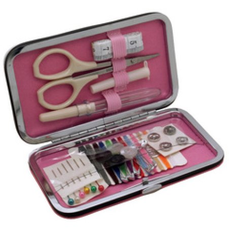 KLEIBER Etui à couture de voyage "Trois dames", bleu/rouge/