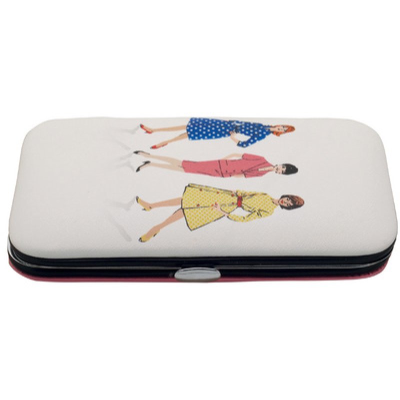 KLEIBER Etui à couture de voyage "Trois dames", bleu/rouge/