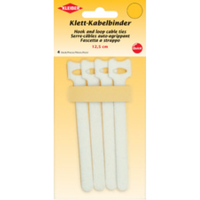 KLEIBER Serre-câble auto-agrippant, 150 x 40 mm, blanc