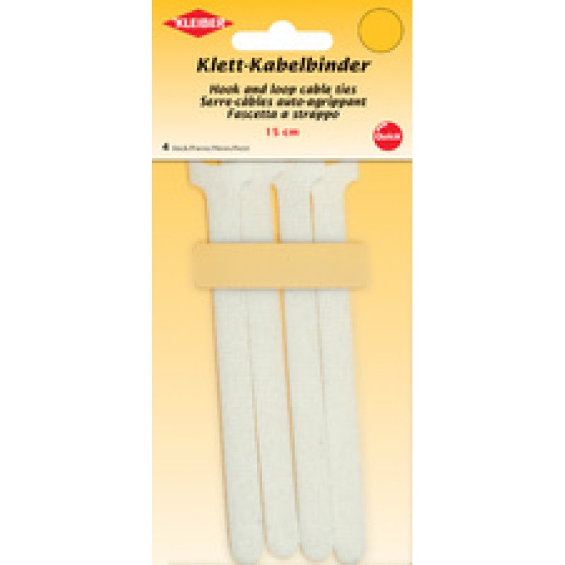 KLEIBER Serre-câble auto-agrippant, 150 x 40 mm, blanc