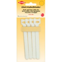 KLEIBER Serre-câble auto-agrippant, 125 x 40 mm, blanc