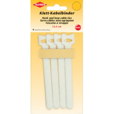 KLEIBER Serre-câble auto-agrippant, 125 x 40 mm, blanc