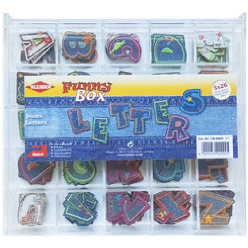 KLEIBER Applications "Funny Box - Jeans Letters", 130 pièces