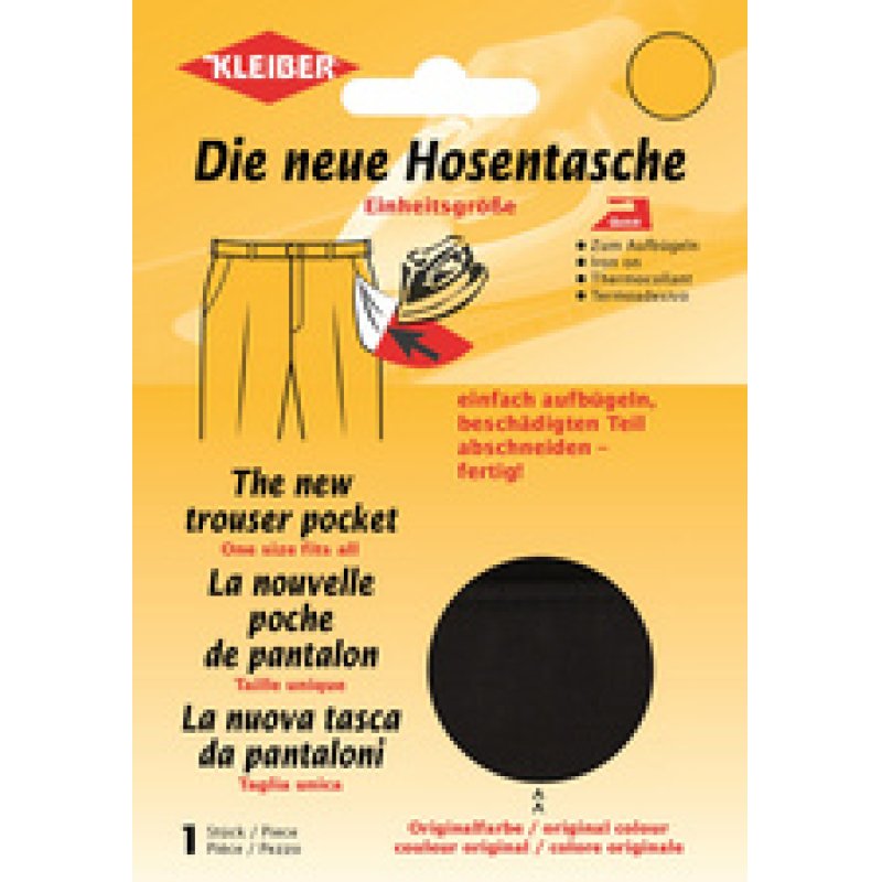 KLEIBER Poche de remplacement de pantalon, noir