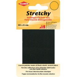KLEIBER Patch thermocollant élastique, 400 x 60 mm, noir