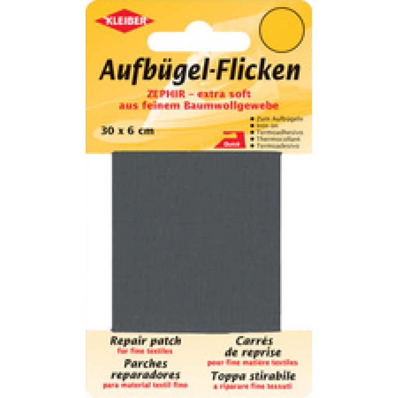KLEIBER Patch thermocollant Zephir, 300 x 60 mm, brun foncé