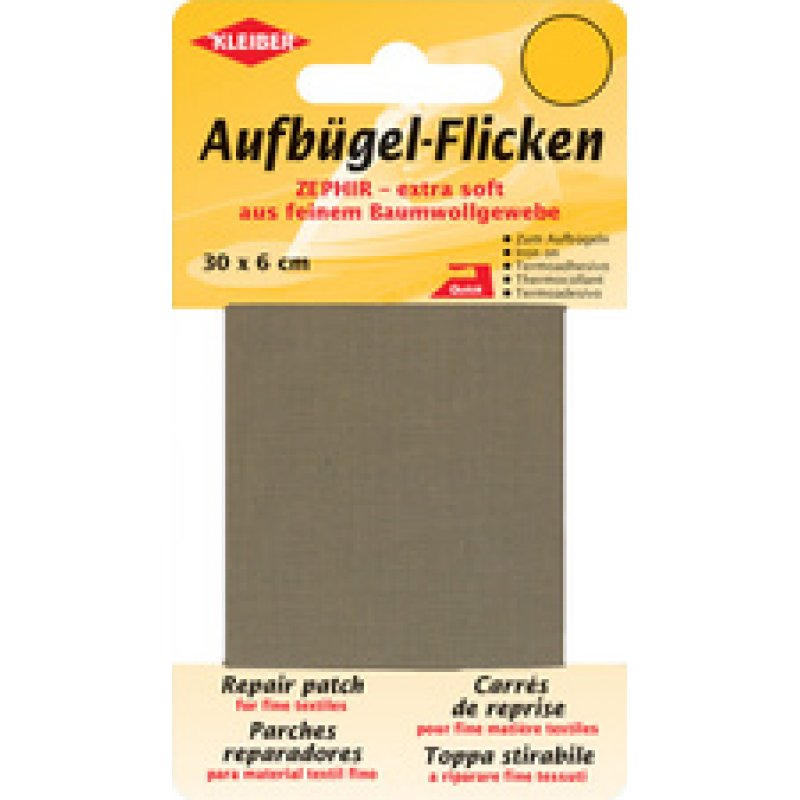 KLEIBER Patch thermocollant Zephir, 300 x 60 mm, brun clair