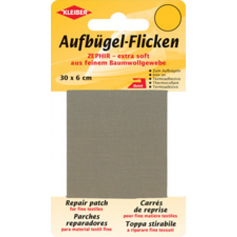 KLEIBER Patch thermocollant Zephir, 300 x 60 mm, bleu clair