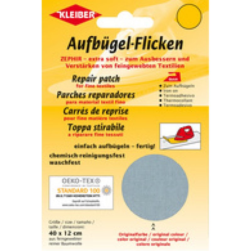 KLEIBER Patch thermocollant Zephir, 400 x 120 mm, crème