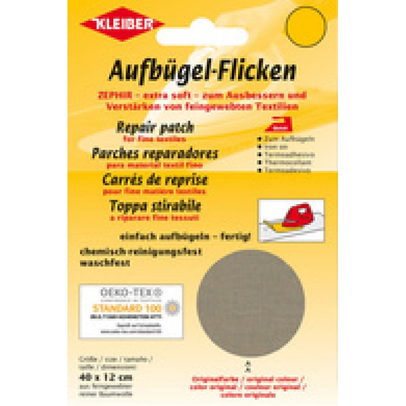 KLEIBER Patch thermocollant Zephir, 400 x 120 mm, crème