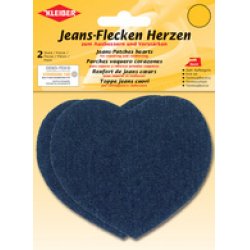 KLEIBER Patch thermocollant pour jeans Coeur, noir