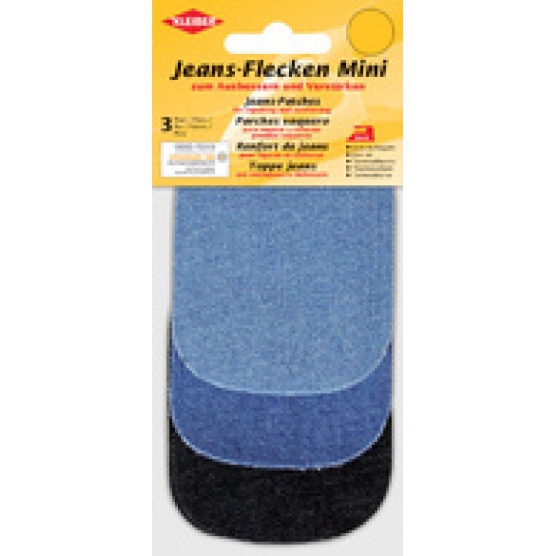 KLEIBER Mini patch thermocollant pour jeans, set 3, assorti