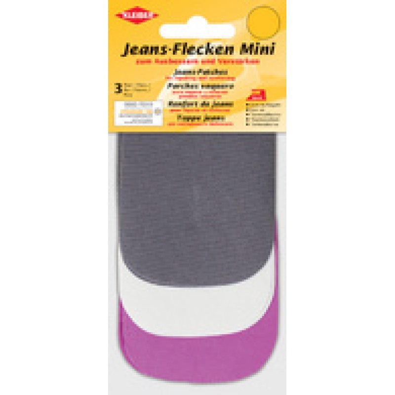 KLEIBER Mini patch thermocollant pour jeans, set 3, assorti