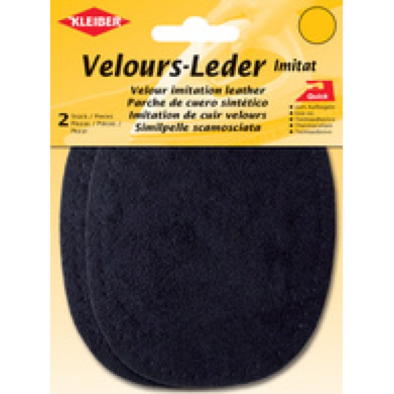 KLEIBER Patch thermocollant en velours, ovale, beige