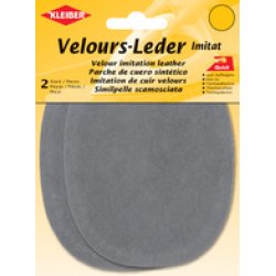 KLEIBER Patch thermocollant en velours, ovale, bleu foncé