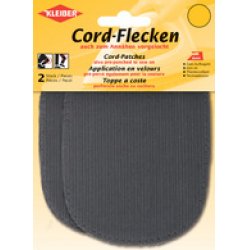 KLEIBER Patch thermocollant en velours côtelé, rose vif