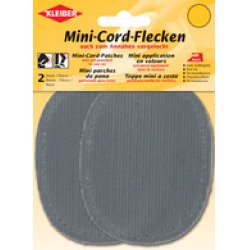 KLEIBER Mini patch thermocollant, fin velours côtelé, bleu