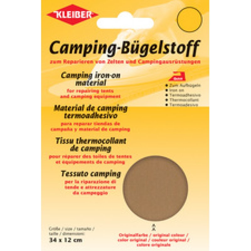 KLEIBER Tissu thermocollant de camping, 340x120 mm, sable