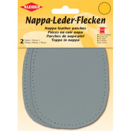KLEIBER Patch en cuir nappa, 125 x 100 mm, noir