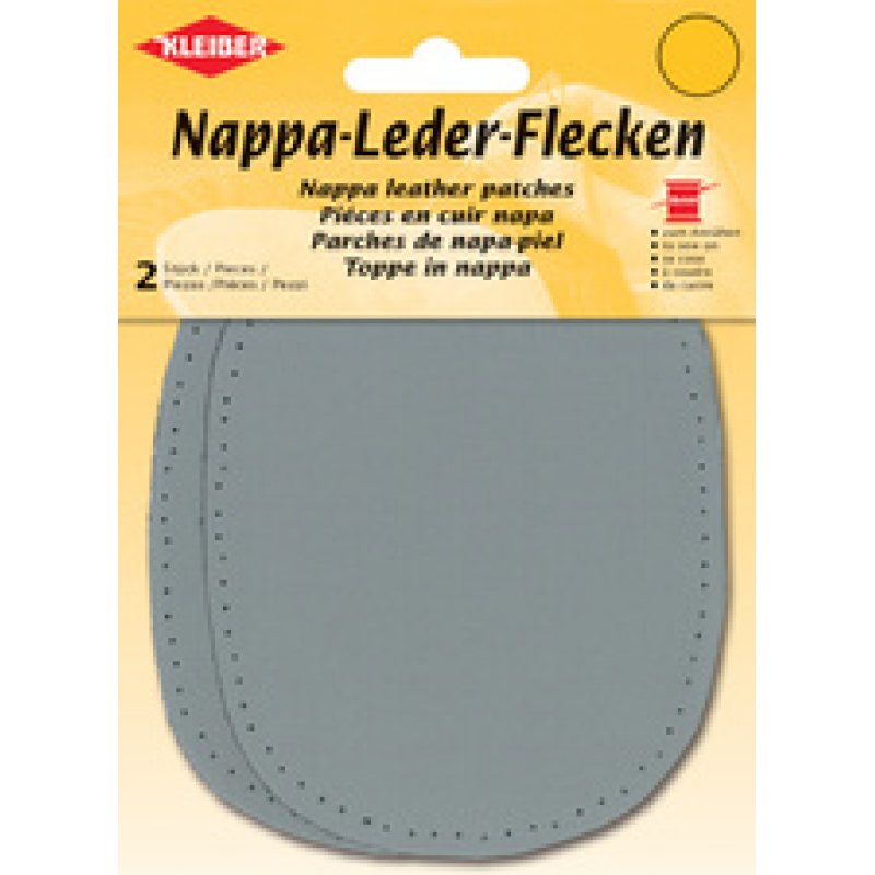 KLEIBER Patch en cuir nappa, 125 x 100 mm, beige