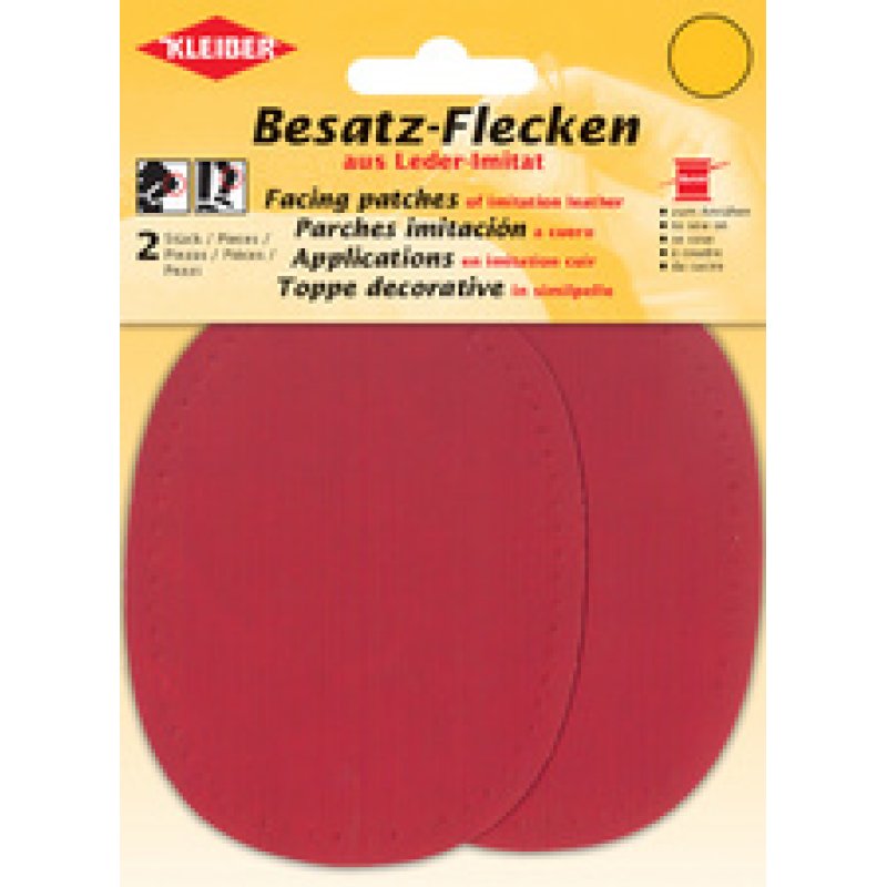 KLEIBER Patch à coudre ovale, 110 x 85 mm, rouge