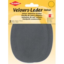 KLEIBER Patch imitation cuir velours, 130x100 mm, sable