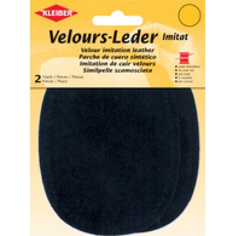 KLEIBER Patch imitation cuir velours, 130x100 mm, sable